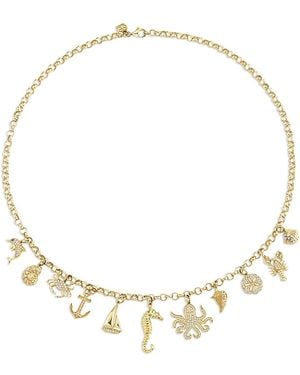 Sydney Evan 14K Diamond Nautical Charm Necklace, 18 - Metallic