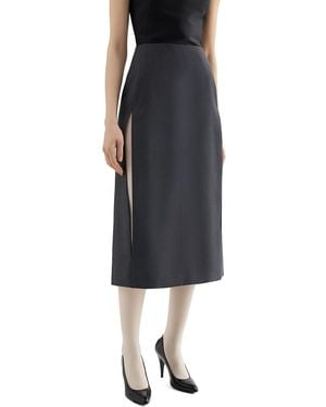 Jil Sander Fil-A-Fil Wool & Mohair Skirt - Black
