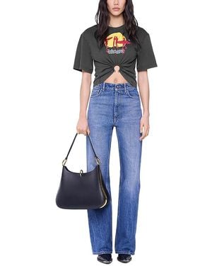Rabanne O Ring Leather Bag - Blue
