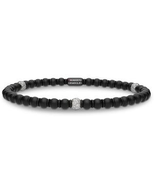 ’ROBERTO DEMEGLIO Ceramic Diamond Bead Bracelet, 0.42 Tcw - Black