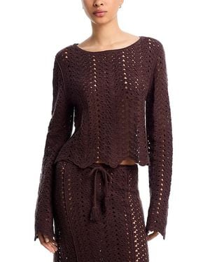 Aqua Crochet Top - Purple