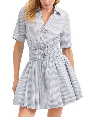 Veronica Beard Susan Poplin Shirt Dress - Gray