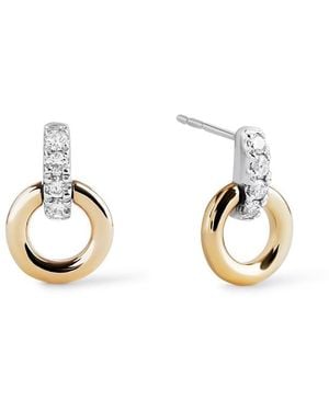 Ana Luisa Solid Diamond Links Studs - Metallic