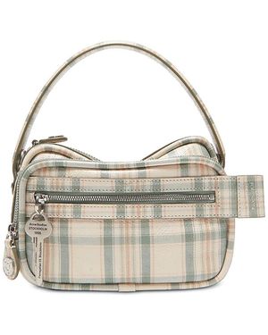 Acne Studios Camero Kit Check Print Leather Crossbody Bag - Metallic
