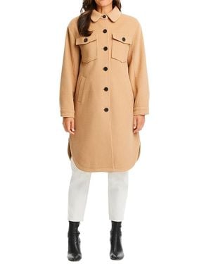 Sanctuary Sherpa Trim Coat - White