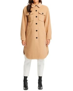 Sanctuary Sherpa Trim Coat - White