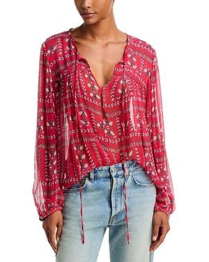 Isabel Marant Daytonea Tie Neck Top - Red