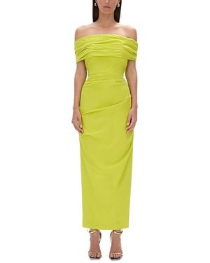 Rachel Gilbert Camille Off-The-Shoulder Maxi Dress - Yellow
