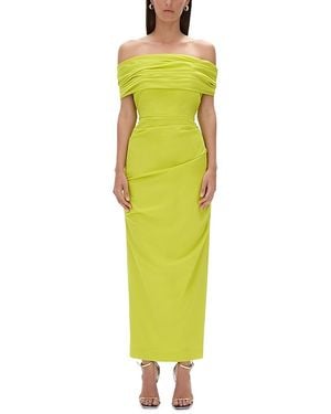 Rachel Gilbert Camille Off-The-Shoulder Maxi Dress - Yellow