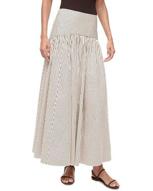 STAUD Procida Maxi Skirt - Natural