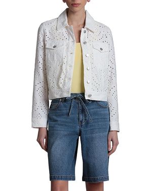 Bagatelle Eyelet Trucker Jacket - Blue