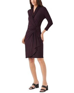 Karen Kane Faux Wrap Dress - Purple