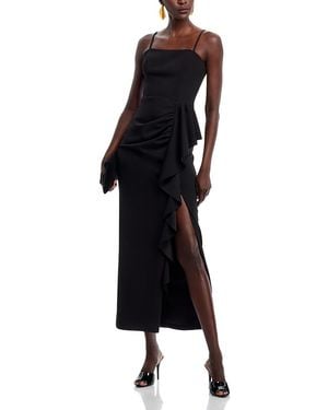 Aqua Ruffled Dress - Black