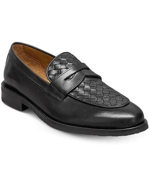 Allen Edmonds Como Leather Slip On Loafers - Black