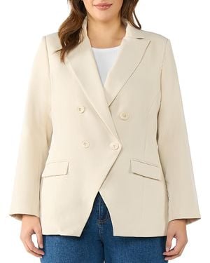 Estelle Sophie Double Breasted Blazer - Natural
