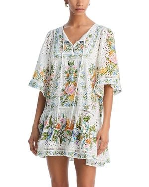 FARM Rio Sweet Bloom Bouquet Swim Cover-Up Dress - White