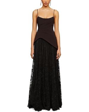 AMUR Leighton Pleated Bodice Dress - Black