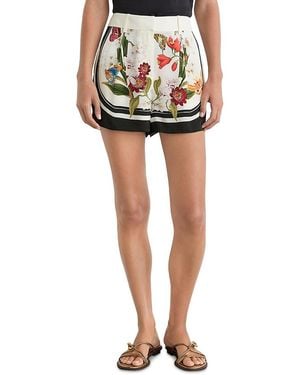 Reiss X Nybg Ss26 Scarf Printed Shorts - White