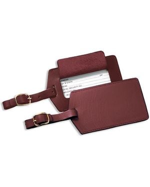 ROYCE New York Leather Luggage Tag - Red