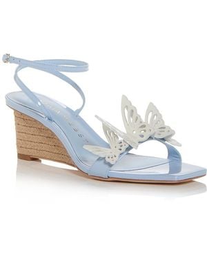 Sophia Webster Vanessa Butterfly Espadrille Wedge Sandals - Blue