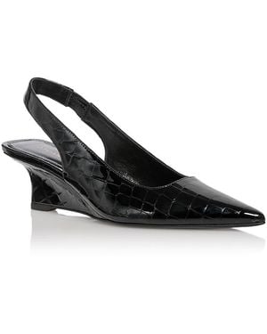 Stuart Weitzman Vinnie 50 Wedge Pumps - Black