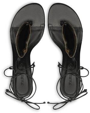 FARM Rio Stone Kitten Heel Sandals - Black