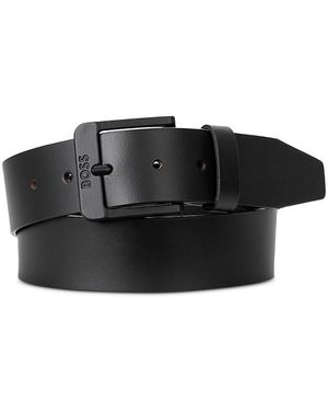 BOSS Jemio Leather Matte Belt - Black
