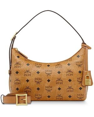 MCM Aren Vi Small Hobo Bag - Brown