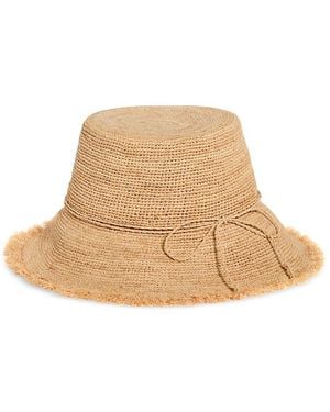 Hat Attack Packable Raffia Bucket Hat - Natural