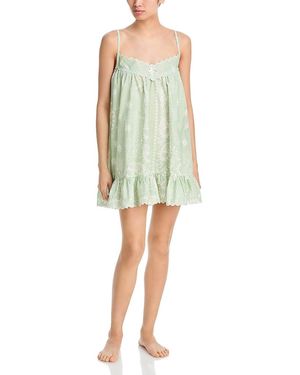 Aqua Designed By Agua Bendita Cotton Sleep Dress - Green
