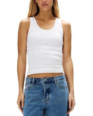 PARKE Cotton Scoop Neck Tank - Blue