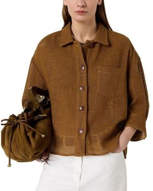 Gerard Darel Tamia Mesh Jacket - Brown