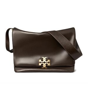 Tory Burch Kira Soft Leather Large Shoulder Bag - Brown