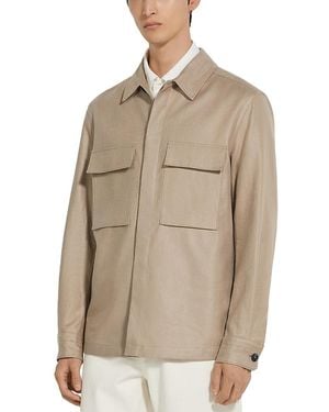 ZEGNA Oasi Lino Overshirt - Natural
