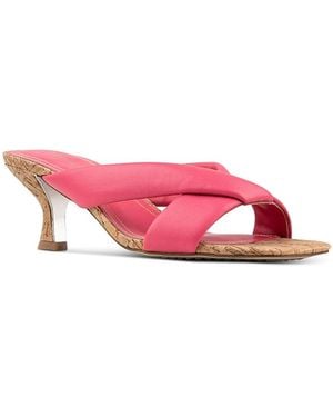Donald J Pliner Gennessa Mid Heel Mule Sandals - Pink
