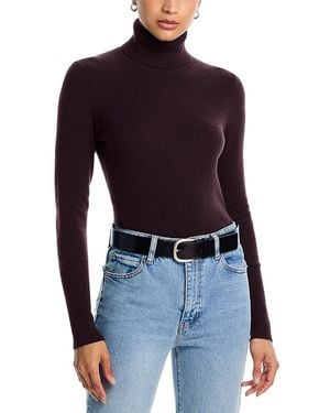 Aqua 100% Cashmere Turtleneck Sweater - Blue