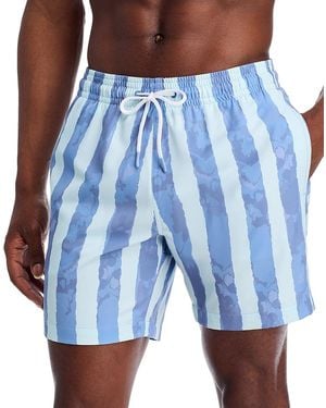 Trunks Surf & Swim Sano Abstract Stripe 6.5 Swim Trunks - Blue