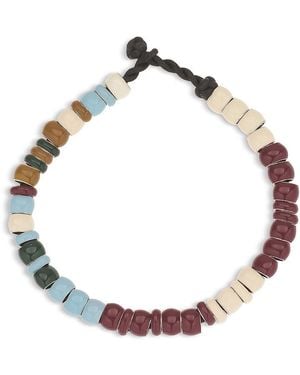 Adina Reyter Sterling Ivy League Full Enamel Mini Bead Bracelet - Metallic