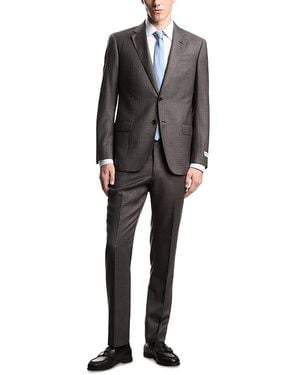 Emporio Armani Regular Fit Checkered Suit - Black