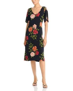 Johnny Was The Janie Favorite Double V Neck Midi Dress - Black