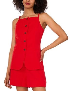 1.STATE Button Front Vest - Red