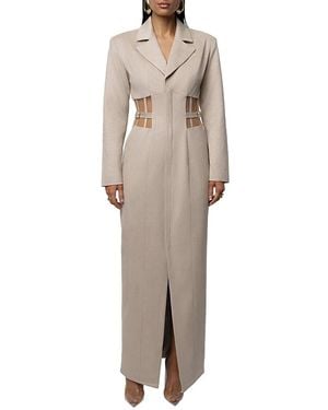 JLUXLABEL Toffee Haze Suede Dress - Natural