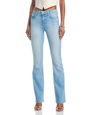 L'Agence Ruth Mid Rise Straight Jeans - Blue