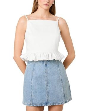 French Connection Lilah Stretch Cotton Top - Blue