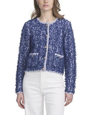 Elle Collection Boucle Cardigan - Blue