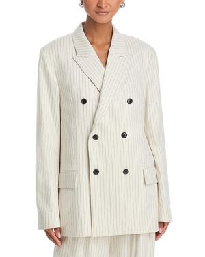 FRAME The Pinstripe Avenue Blazer - White