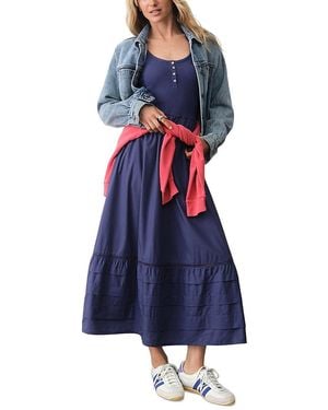 Marine Layer Lexi Rib Split Dress - Blue