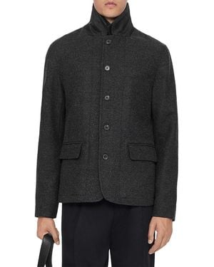 AllSaints Hyde Wool & Cotton Jacket - Black