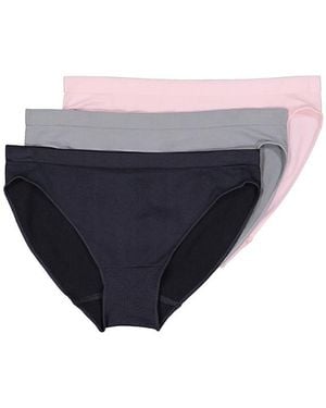 BRABAR Comfy Undies Hi Leg Bikini, 3 Pack - Blue