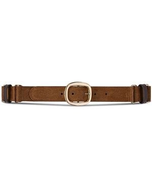 Ba&sh Loop Suede Belt - White